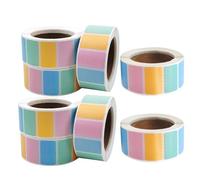 COHEALI 8 Rolls Color Coding Labels Stickers Self-Adhesive Rectangular Color Stickers Made of Copper Plated Paper for Efficient Organization and Quick Application in School Or Organizing