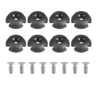 COHEALI 8 Sets Plastic Deck Marine Line Guide Fitting Canoe Rope Buckle Sturdy Quick Installation Black with Screws for Kayak Canoe Marine Activities