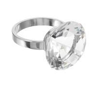 COHEALI 80mm Crystal Diamond Ring Decorative Ornament Desktop Craft Figurine for Home Office Shelf Display