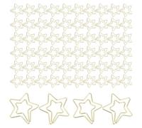 COHEALI 80pcs Star Shaped Metal Paper Clips with Secure Hold and Versatile Usage, Funny Cute Novelty Decorative Bookmarks for School and Wedding Planning