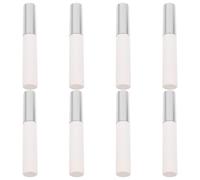COHEALI 8pcs 10ml Refillable Empty Mascara Tubes with Wand for Liquid Cosmetics and Lip Gloss, Matte Silver Lash Spoolie Tubes with Sleek White Bottles, Compact Eyelash Travel Container