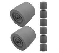 COHEALI 8pcs Anti-Slip Walking Cane Tips for Elderly Diameter Rubber Replacement End Caps for Crutches and Walkers Grey Multi-Surface Foot Caps for Indoor and Outdoor Use