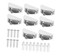 COHEALI 8pcs Heavy Duty Zinc Alloy Glass Clamp Clips for Glass Adjustable Shelf Brackets Panel Clamps Mirror Holder Clips for Bathroom Kitchen Living