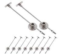 COHEALI 8pcs Iron Cabinet Lift up Hinges Round Plate, Flip up Lid Support Rods for Storage Chest and Cupboard Door, Smooth Operation and Sturdy Door Support for Bedrooms and DIY
