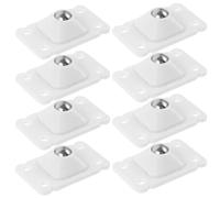 COHEALI 8pcs Self-adhesive White Swivel Casters Wheels for Storage Boxes Furniture Trash Bins, Universal Sticky Case Wheels for Easy Rolling and Organizing