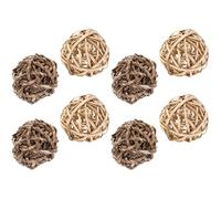 COHEALI 8pcs Straw Rabbit Chew Balls for Hamsters Small Pets | Lightweight Outdoor Play, Helps Reduce Boredom, Small Animal Chewing Straw Ball Set