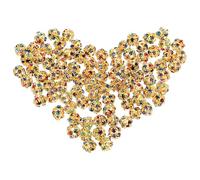 COHEALI 90pcs 8mm Gold Rhinestone Spacer Beads DIY Loose Beads for Jewelry Making Bracelet Necklace Craft Supplies Diamond Craft for Handmade Accessories