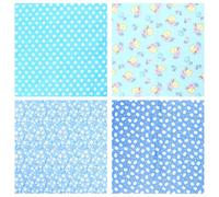 COHEALI 9pcs Multi-Purpose Pure Cotton Printed Fabric Beautiful Floral Pattern, Handmade Cotton Cloth for DIY Patchwork and Making Blankets, Mixed Color 50x50cm Squares Random Color