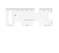 COHEALI Acrylic Stitching Ruler for Sewing and Quilting, White Tailor Ruler with Metric Markings, Sturdy Acrylic Material for Precise Thickness Measuring and Patchwork Guide