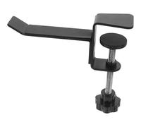 COHEALI Adjustable Black Headphone Stand Holder with Screw Clip, Iron and Plastic Material for Space-saving Storage, Universal Compatibility, for Mounting on Rack Frame at School