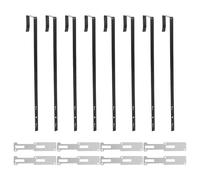 COHEALI Adjustable Over-The-Door Mirror Hanger Kit 13.7 Inch Metal Mirror Holder Set with 8Pcs Black 2-Hole Hooks and 8Pcs Metal Mounting Clips for Door Hanging in Bedroom and Closet