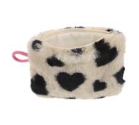 COHEALI Adorable Plush Heart-Shaped Lipstick Carrier Pouch and Coin Changes Purse for Women, Versatile Use with Soft Plush Material, Compact Size for Daily Use and Travel