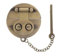 COHEALI Antique Bronze Small Locking Mechanism for Wooden Box with Chain, Retro Metal Closure Hasp Latch Buckle, Embossed Decorative Case Clasp for Jewelry Chest and Packaging