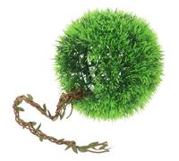 COHEALI Artificial Grass Ball Reptile Cave Hideout in Green Plastic for Gecko and Jumping Spider Terrarium Landscaping, Encourages Instinctual Behaviour and Blends with Decor