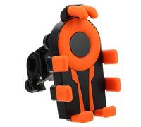 COHEALI Bike Phone Holder Stem Mount with 8-Claw Anti-Shock Design, Universal Handlebar Mobile Phone Holder for Road and Mountain Bikes, Black-Orange,