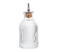 COHEALI Bitter Bottle Professional Bitters Bottle Glass with Removable Plug Decorative Embossed Design Lightweight Sealed Stopper for Bar Decor and Cocktail Making