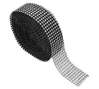 COHEALI Black Plastic Decorative Rhinestone Ribbon Roll, Easy to Use and Eye Catching, for Events and Wedding Cake Decoration, Self Adhesive Craft Trim for DIY Arts and Crafts