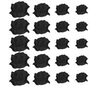 COHEALI Black Rose Embroidery Iron on Patches Made of Sturdy Polyester Drill Weave 20pcs Practical Clothes Repair Appliques Elegant Floral Design for Clothes and Shoes for Pants