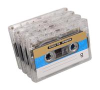 COHEALI Blank Cassette Tape Easy to Store Vintage Style round Edges 4pcs -minute for Recording, Plastic Material Audio Recording Tape for DIY and Home Decor