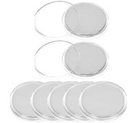 COHEALI Blank with Storage Box with Threaded Edges Brass 10pcs Challenge Coins for Engraving, Copper Material for Art Craft and DIY Jewellery Making