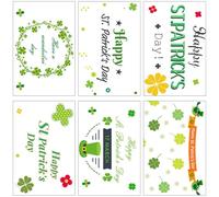 COHEALI Blessing Card Message Cards with Blessing Words Can Be DIY with Stickers Paper Envelopes Delicate Pattern Creative Design Chic St Patrick's Day Theme for St Patrick's Day Party