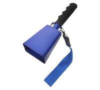 COHEALI Blue Cowbells with Wrist Strap Handle for Sporting Competitions and Baseball Games, Loud Tone Metal Hand Percussion Noise Makers for Fan Engagement and Cheering