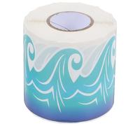 COHEALI Blue Self-adhesive Waterproof Pvc Sticker Bulletin Board Border Trim with Wave Design, Portable Size Decorative Border Sticker for Chalkboard and Bulletin Board in Playroom Or