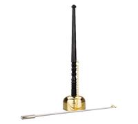 COHEALI Brass Buddhist Musical Instrument Yin Qing Hand Percussion Bell, Practical and Easy to Carry, Suitable for Dining Rooms and Family Ancestral Worship, Golden and Black Temple Decor