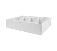 COHEALI Cash Box with Dividers Money Tray Organizer Multi-Compartment Design PVC Wood-Plastic Composite Easy Categorization Organizing Cash and Coins Stylish Simple Beige for Offices