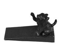 COHEALI Cast Iron Weighted Door Stop Vintage Decorative Elegant Black Door Stopper Prevents Being Blown Away by Strong Winds for Indoor Use