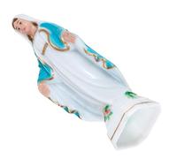 COHEALI Catholicism Blue Plastic Mary Figurine Desktop Ornament with Fine Craftsmanship Religious Home Decoration for Church or Living Space