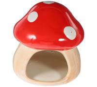 COHEALI Ceramic Enough Room Hideout Mushroom Shaped Providing Hamster Private Space Activities Summer and or Ferrets and Chinchillas to Rest or Play during Hot