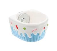 COHEALI Ceramic Hamster Feeding Bowl Wall-mounted Hanging Pet Feeder for Small Animals, Washable and Spill-proof Food and Water Bowl Suitable for Pet Feeding