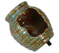 COHEALI Ceramic Water Feature Pond Container with Natural Flowing Water Effect, Easy to Operate Waterfall Jar for Indoor Use and Fountain Decor for Outdoor Next to The Swimming Pool