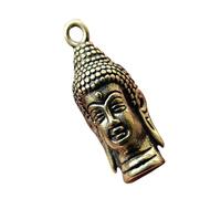 COHEALI Chic Copper Buddha Key Pendant Vintage Craft Decorative Keychain for Car and Home Buddha Ornament and DIY Jewelry Charm