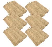 COHEALI Chicken Nesting Box Mats for Safe Hiding Place and Egg Rolling Prevention Made of Natural Grass 6pcs Suitable for Outdoor Use and Raising Cats