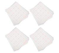 COHEALI Chinese Calligraphy Paper 50pcs Semi-raw Xuan Rice Paper Sheets with White Grid for Writing and Drawing, for Calligraphy Practice and Artistic Use