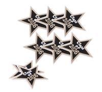 COHEALI Class of 2026 Polyester Material 10pcs Embroidered Iron-on Patches with Five-Pointed Star Design and Hot Melt Adhesive, for DIY Crafts and Graduation Accessories on Bags and High