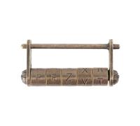 COHEALI Classic Password Lock with English Letters Pattern Design, Golden Zinc Alloy Retro Combination Padlock for Drawer and Home Use, Antique Style Safe Letter Padlock
