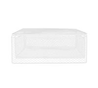 COHEALI Closet Storage Shelving Basket Wardrobe Shelf Unit, White Medium Iron Drawer Design, Stackable Space-saving Closet Organiser for Bathroom and Laundry Room