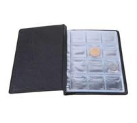 COHEALI Coin Collection Album Book Pu Leather Cover 120 Pockets with Pockets Convenient Coin Storage and Black Mini Book for Collectors