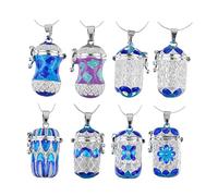 COHEALI Copper Hollow Out Pendant Perfume Holder for Diy Aromatherapy Necklace, Hanging Oil Diffuser Case, Travel-friendly Accessory Random Style