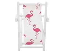COHEALI Creative Flamingo Pattern Mobile Phone Stand with Beach Chair Design, Plastic Material, Phone Support and Ruler Holder, for Table Decoration and Small Stationery Organisation