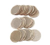 COHEALI Cross Tags Wood Blanks Round Wooden 30pcs Lightweight Rustic Farmhouse Craft Engraving for Embroidery Projects for Painting and Handmade Presents