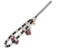 COHEALI Crystal Phone Lanyard Beaded Flower Pendant 8 Inch Wrist Strap Anti-Lost Chain for Mobile Phone Accessories Random Color