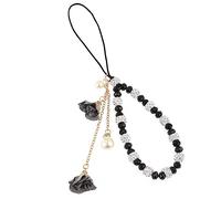 COHEALI Crystal Phone Lanyard Hand String Beaded Flower Pendant Non-Slip Wrist Strap 8 Inch Suitable for Women Mobile Phone and Key Accessories Random Color