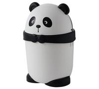 COHEALI Cute Panda Desktop Trash Bin with Lid, Small Pp Garbage Can for Home Use, Suitable for Kitchen, Bathroom or Other Room, Modern and Rustic Style Waste Basket