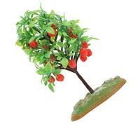 COHEALI Diorama Apples Tree Small Resin Model with Lifelike Leaves and Trunk for Miniature Landscape and Office Decoration