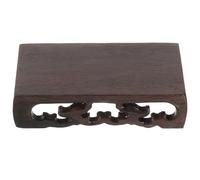 COHEALI Display Pedestal Potted Plant Riser Rectangular 12.6x4.7x1.6inch Wood Rustic Style Space-saving Reliable Flowerpot Base for Office and Home