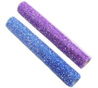 COHEALI DIY Floral Bouquet Wrapping Mesh Paper, 2 Rolls Snow Dot Gauze Mesh for Flower Packaging, 4 Yards Navy Blue and Deep Purple, Wedding Party and Wrap Supplies